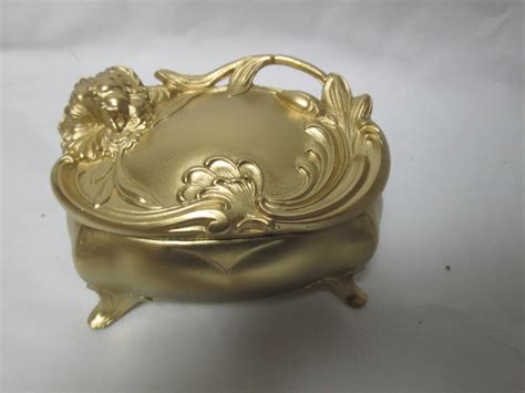 victorian casket style fruit adorned metal box|Jewelry Boxes & Caskets .